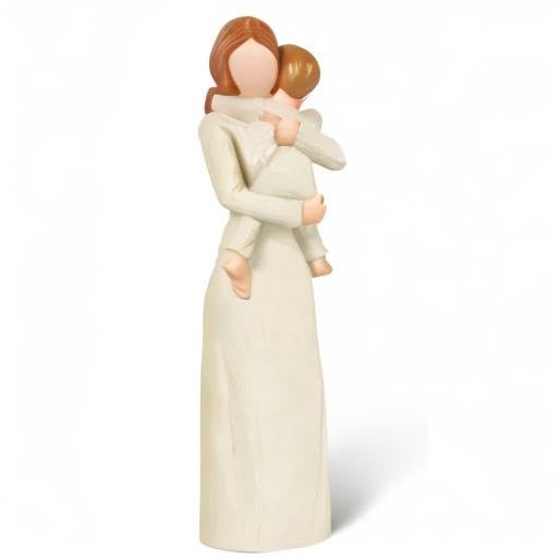 Grandmother and Baby Figurines, Hand-Painted Sculpted Statue, Sentimental Keepsake for First Time Nana or Great Grandmother, Emotional Home Decor Present