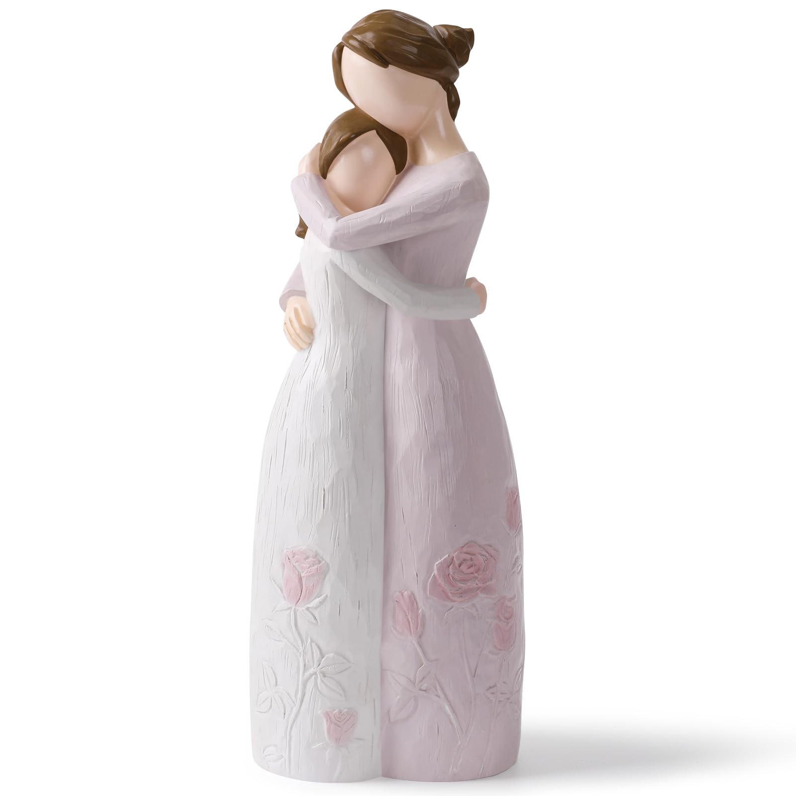 Mother Daughter Hug Figurine – Handcrafted Resin Collectible Figurines Home Decor, Sentimental Gift for Mom Birthday, Mother’s Day, Thanksgiving, Christmas, Purple