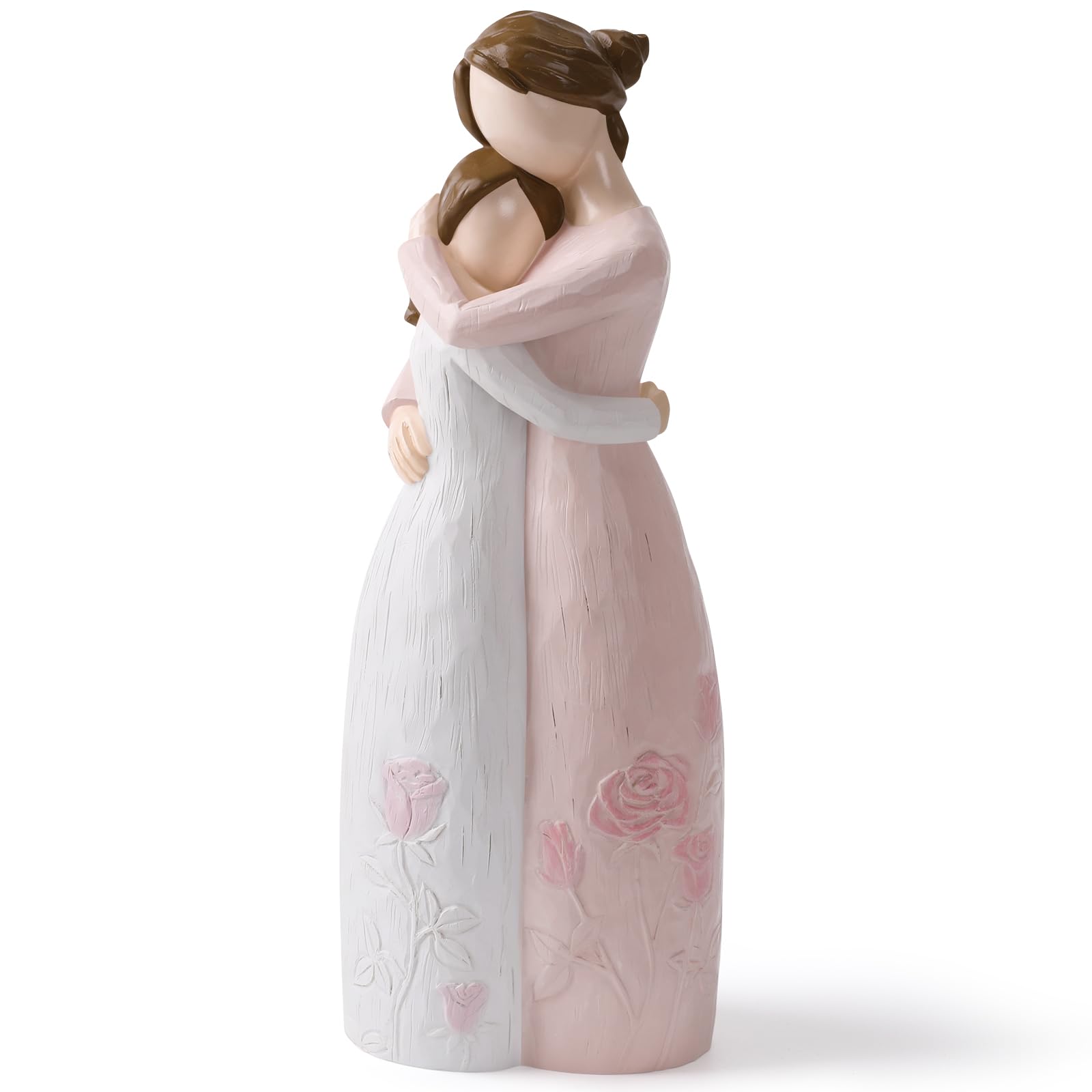 Mother Daughter Hug Figurine – Handcrafted Resin Collectible Figurines Home Decor, Sentimental Gift for Mom Birthday, Mother’s Day, Thanksgiving, Christmas, Purple