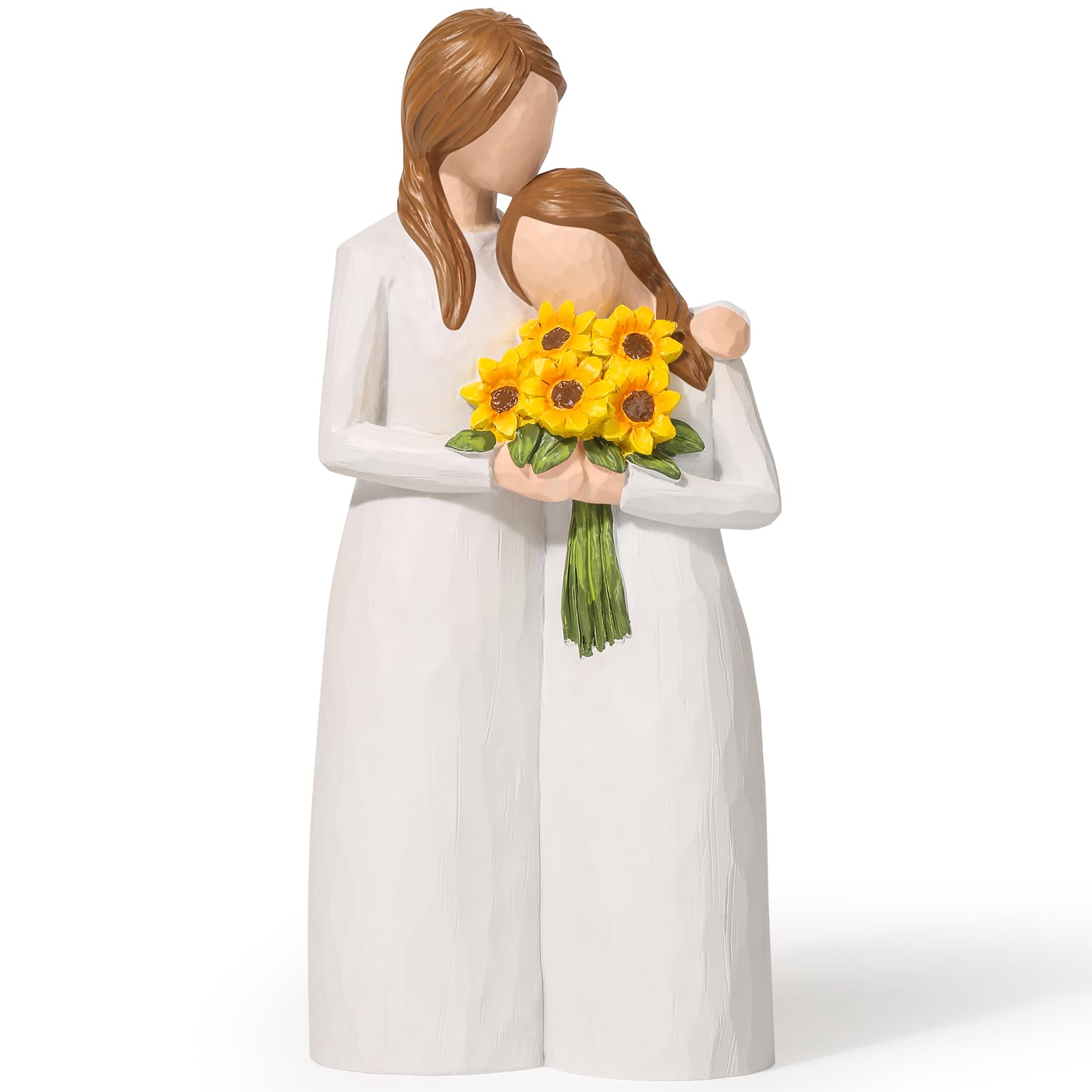 Grandmother and Baby Figurines, Hand-Painted Sculpted Statue, Sentimental Keepsake for First Time Nana or Great Grandmother, Emotional Home Decor Present