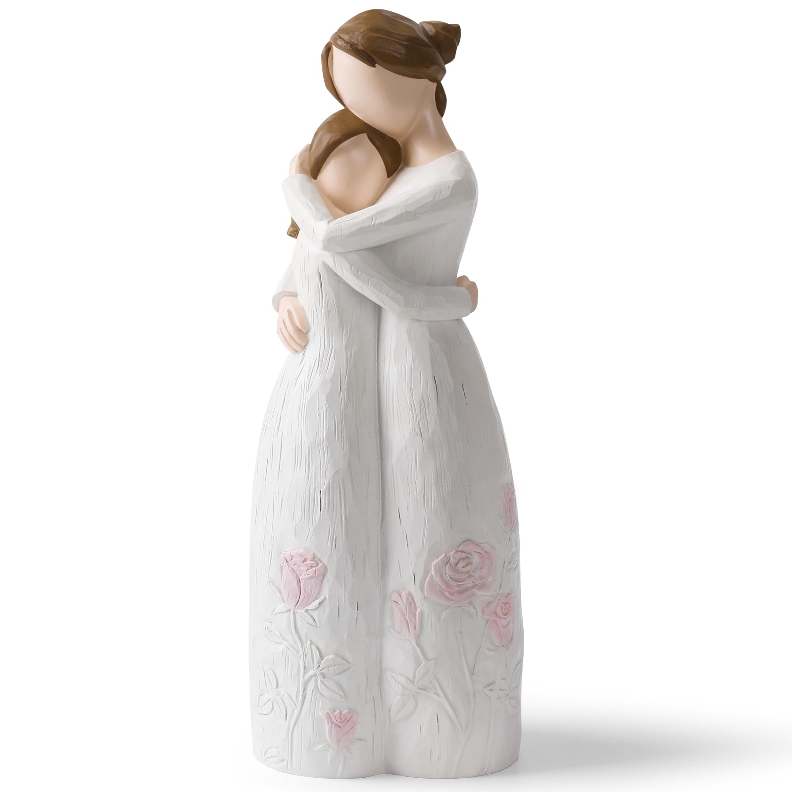 Mother Daughter Hug Figurine – Handcrafted Resin Collectible Figurines Home Decor, Sentimental Gift for Mom Birthday, Mother’s Day, Thanksgiving, Christmas, Purple