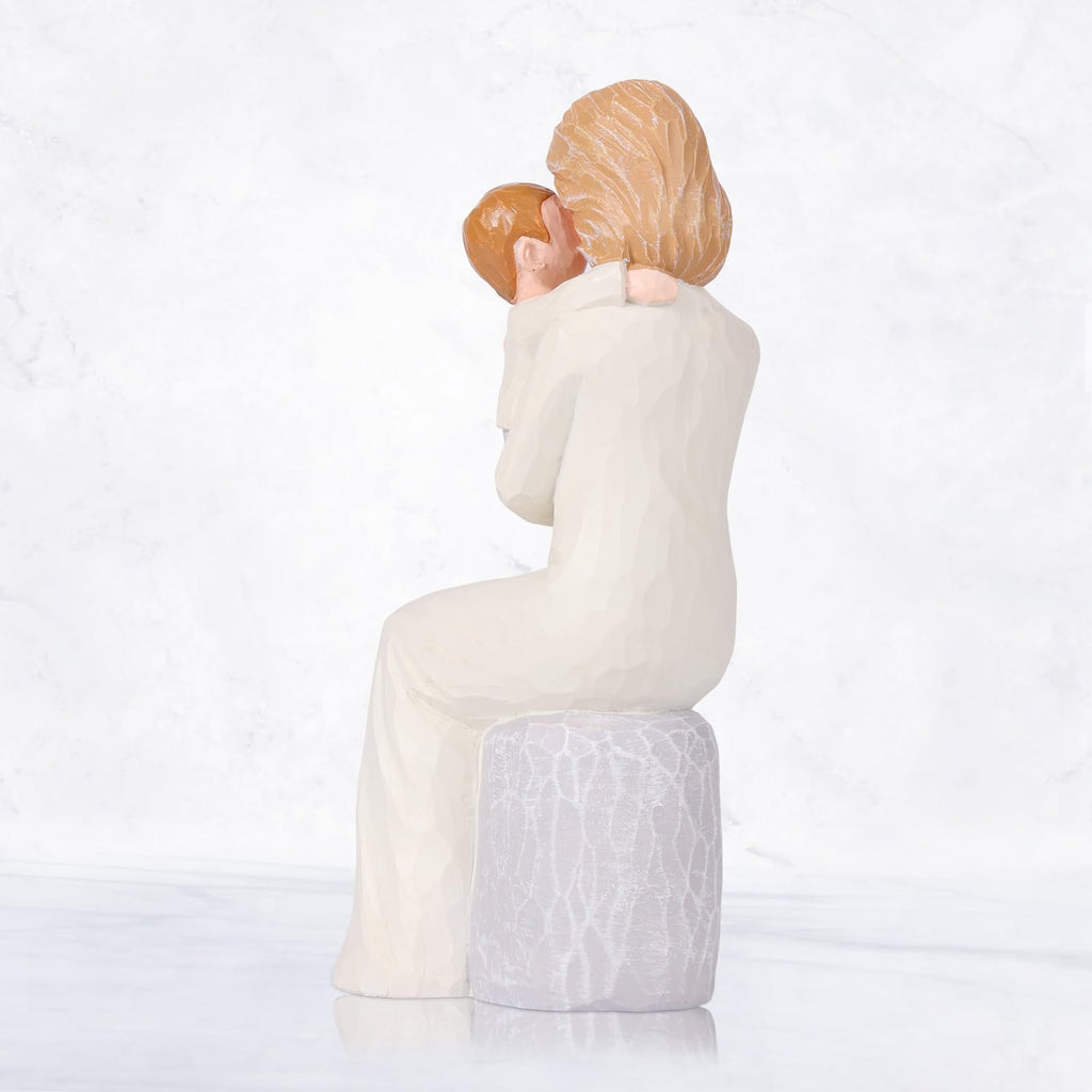 Grandmother and Baby Figurines, Hand-Painted Sculpted Statue, Sentimental Keepsake for First Time Nana or Great Grandmother, Emotional Home Decor Present
