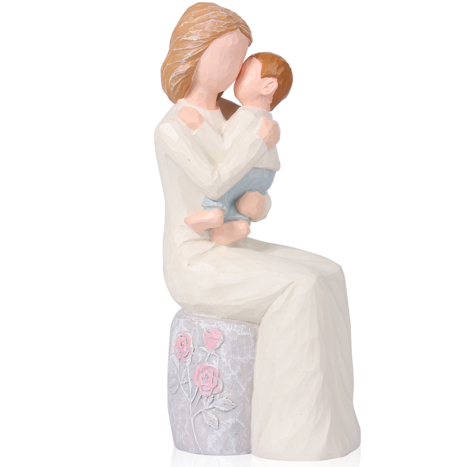 Grandmother and Baby Figurines, Hand-Painted Sculpted Statue, Sentimental Keepsake for First Time Nana or Great Grandmother, Emotional Home Decor Present